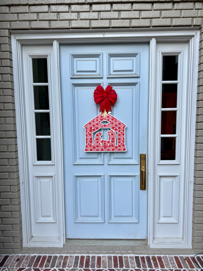 Red Chinoiserie Nativity