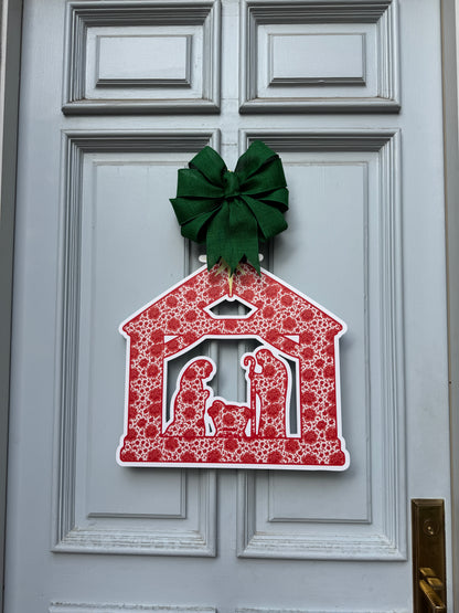 Red Chinoiserie Nativity