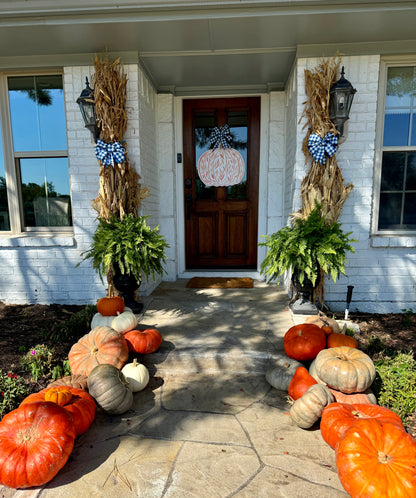 Falling Leaves & Pumpkin Please Door Hanger