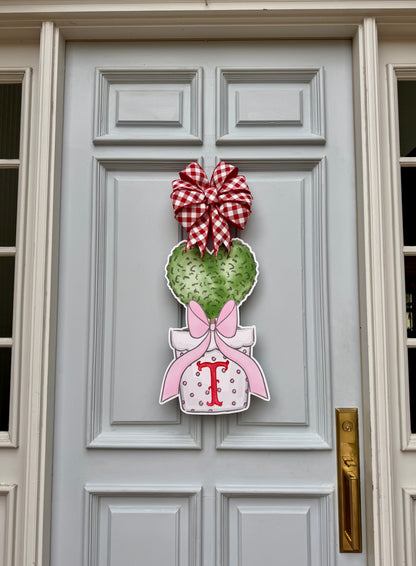 All the Love Personalized Topiary Door Hanger