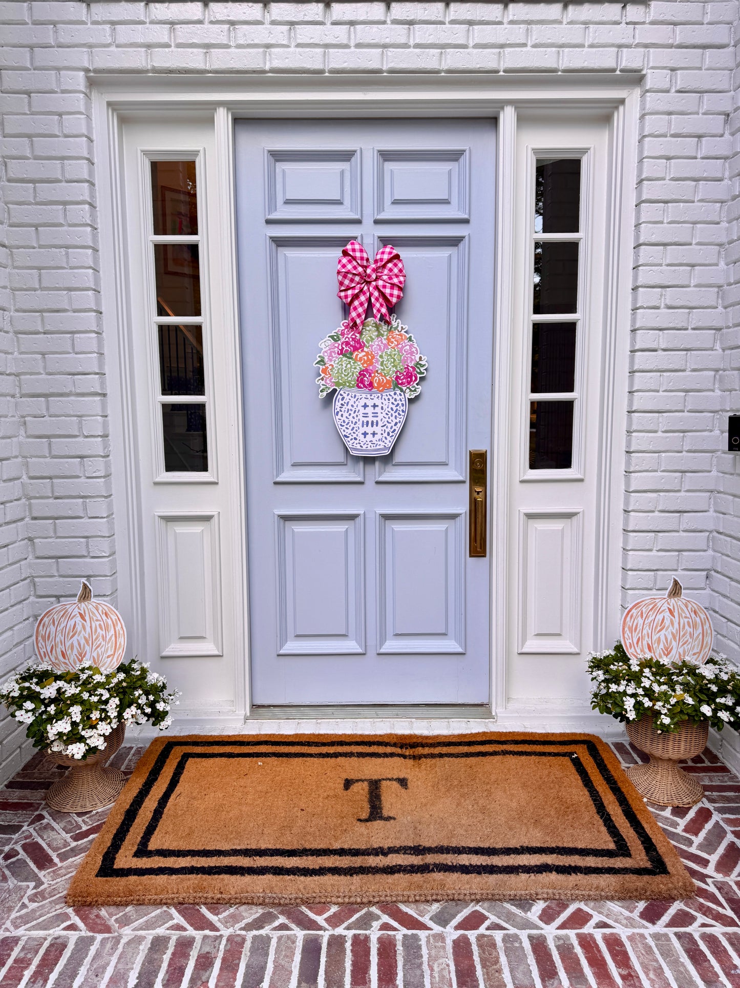 Year Round Chinoiserie Floral Door Hanger