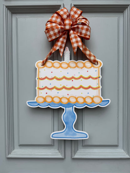 Hooray for Cake Door Hanger
