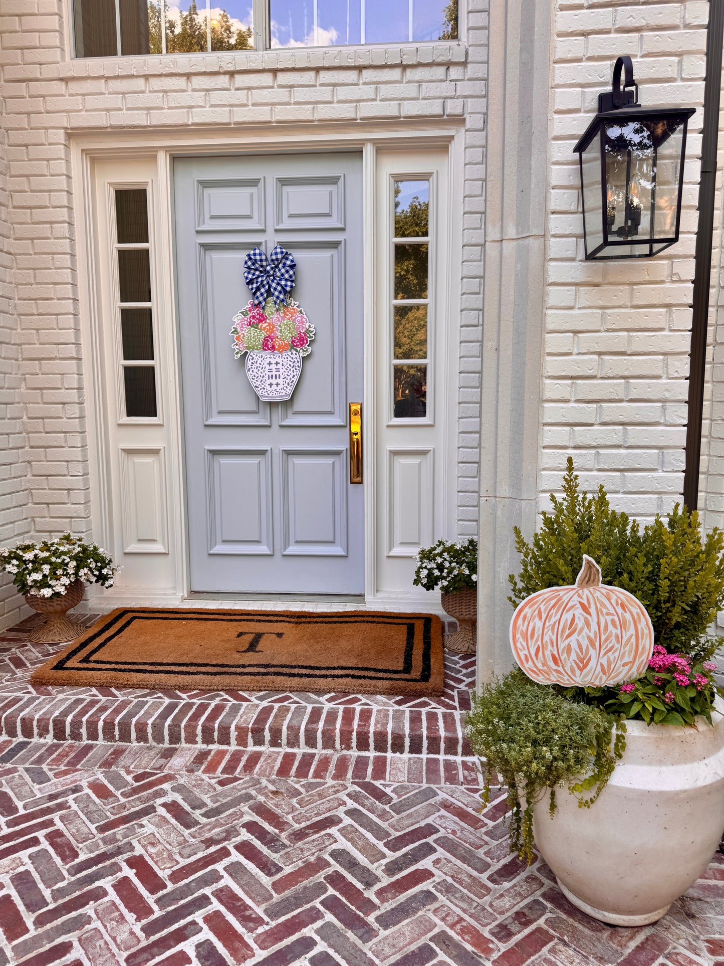 Year Round Chinoiserie Floral Door Hanger
