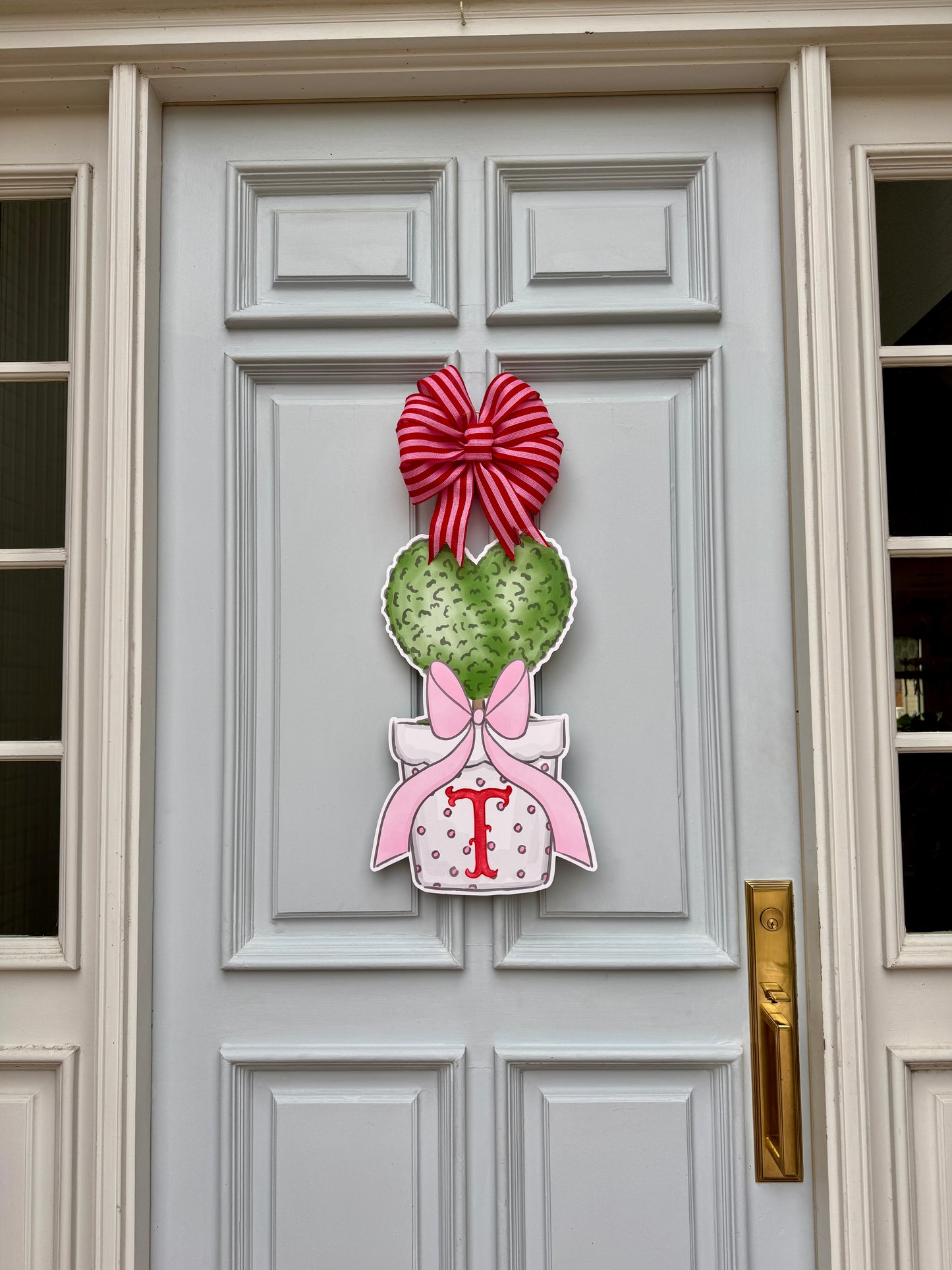 All the Love Personalized Topiary Door Hanger