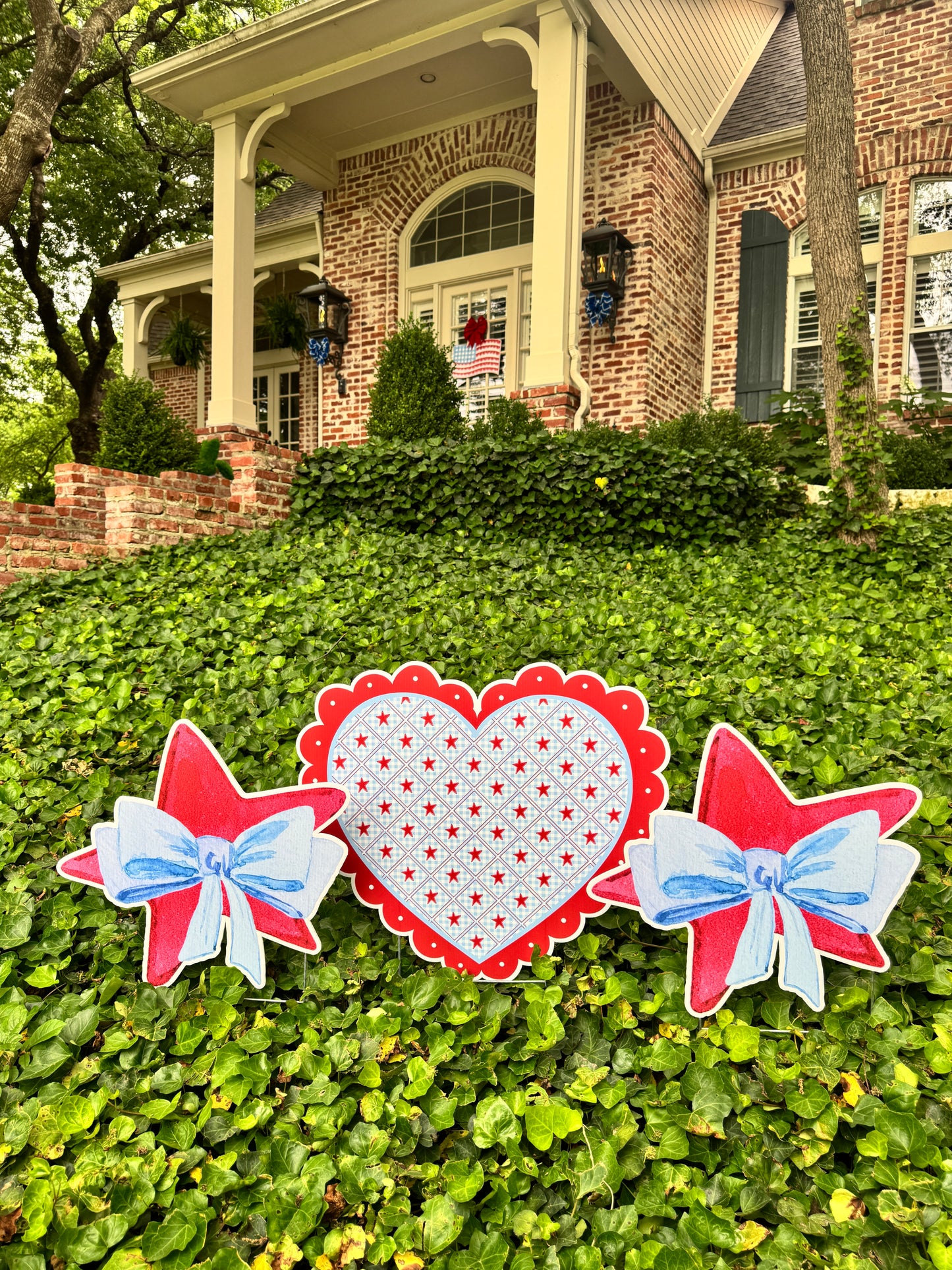 Love Blooms Patriotic Yard Sign Set