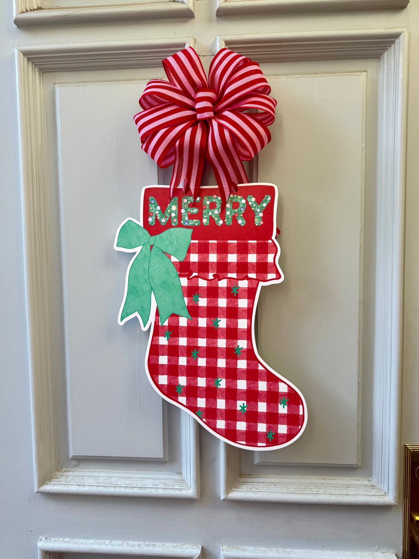 The Gingham Merry Stocking