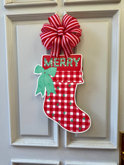 The Gingham Merry Stocking