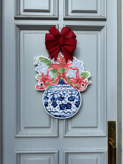 Chinoiserie Blooms Door Hanger