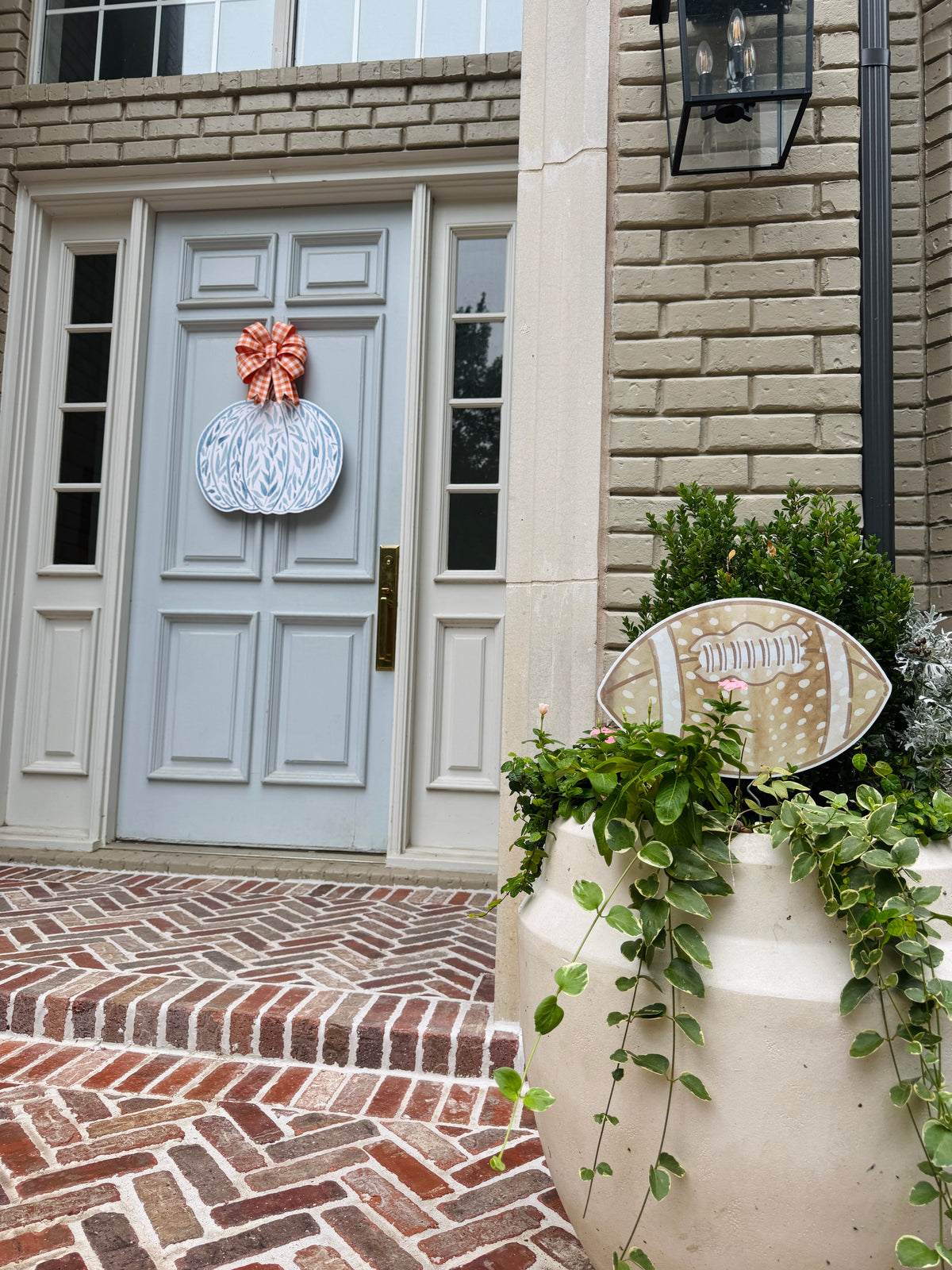 Blue Fern Bloom Door Hanger