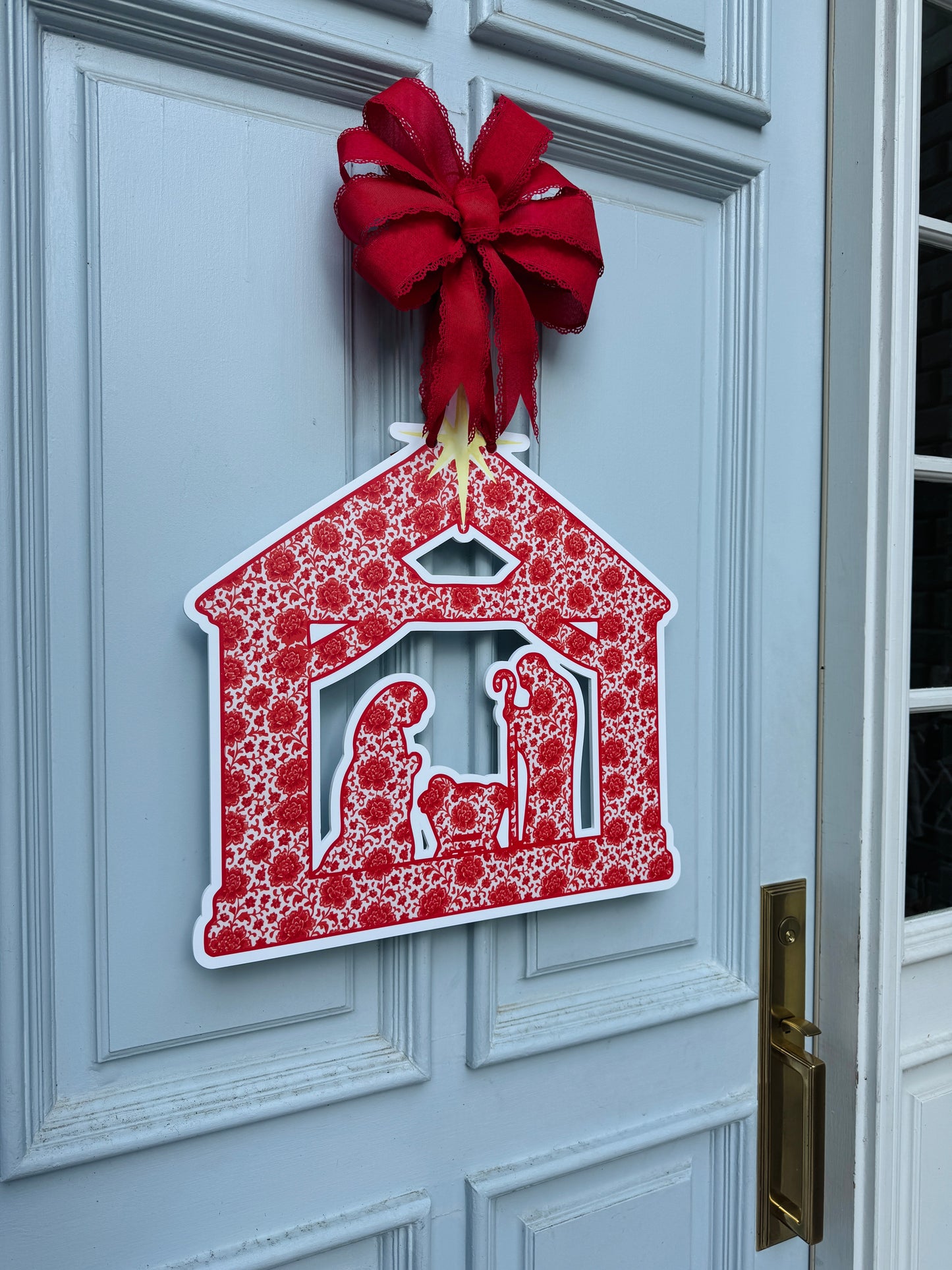 Red Chinoiserie Nativity