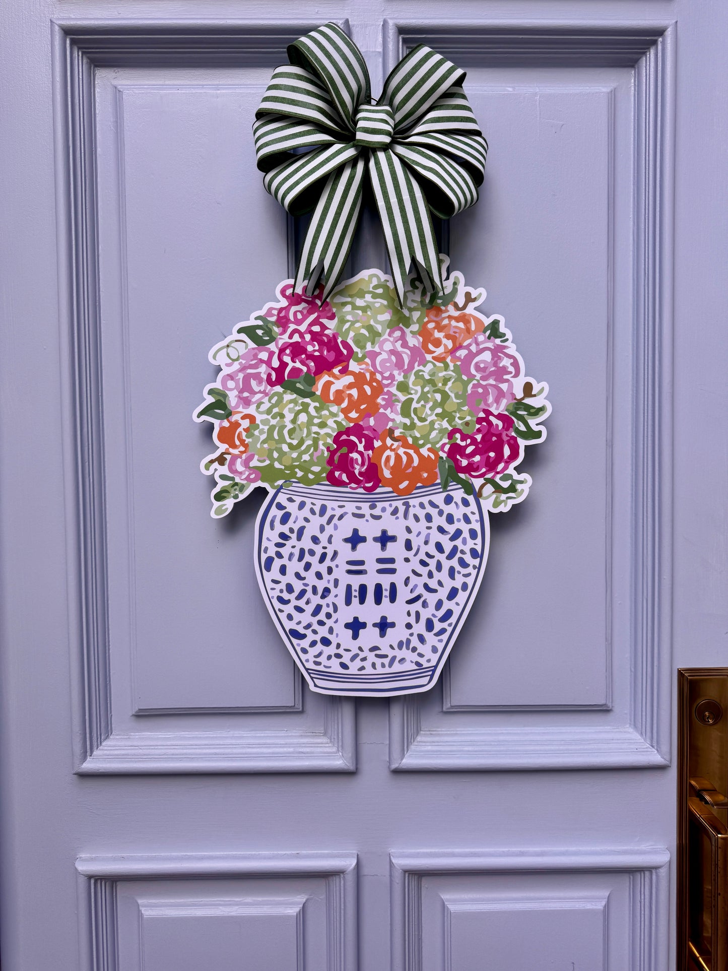 Year Round Chinoiserie Floral Door Hanger