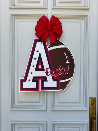 Allen Eagles Football Door Hanger