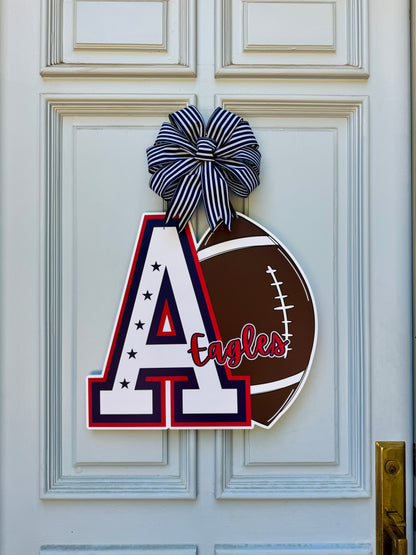 Allen Eagles Football Door Hanger