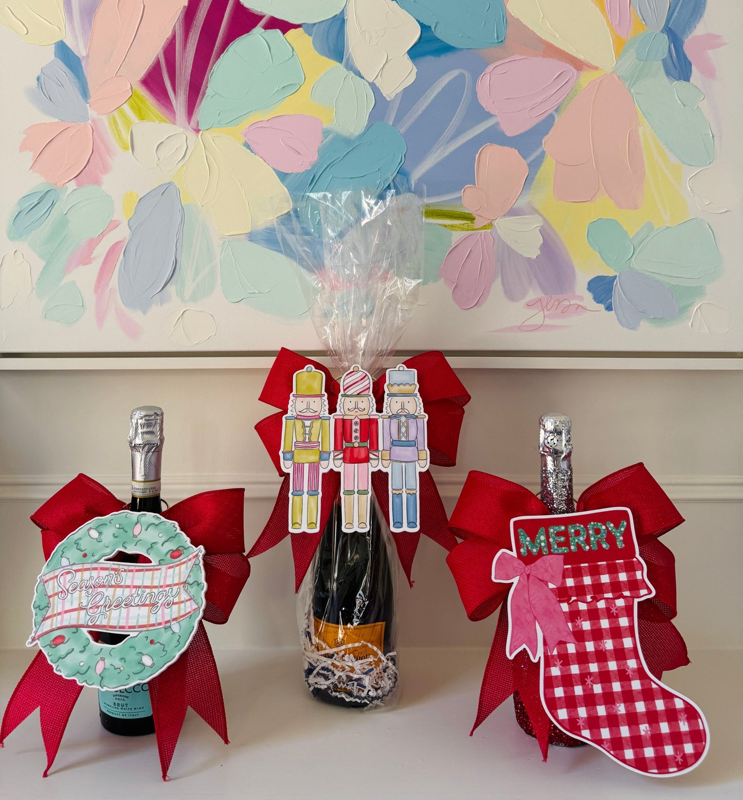 Bitty Holiday Bottle Toppers