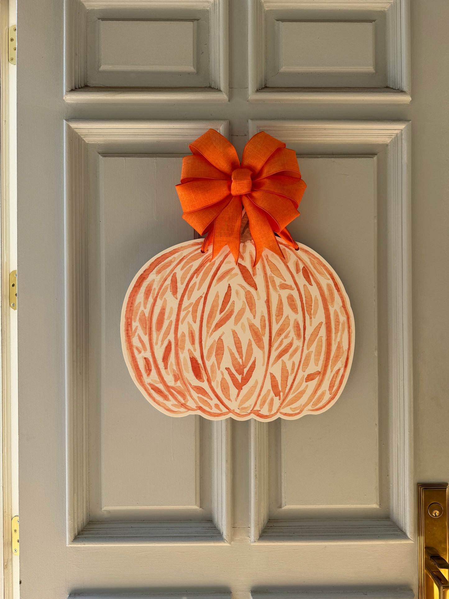 Falling Leaves & Pumpkin Please Door Hanger