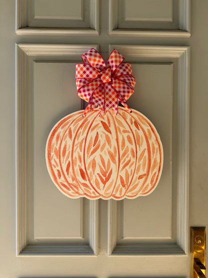 Falling Leaves & Pumpkin Please Door Hanger
