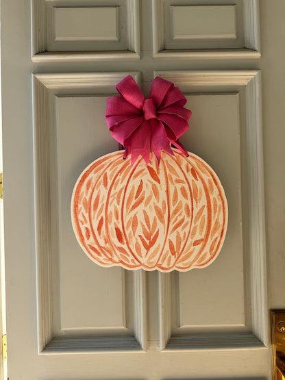 Falling Leaves & Pumpkin Please Door Hanger