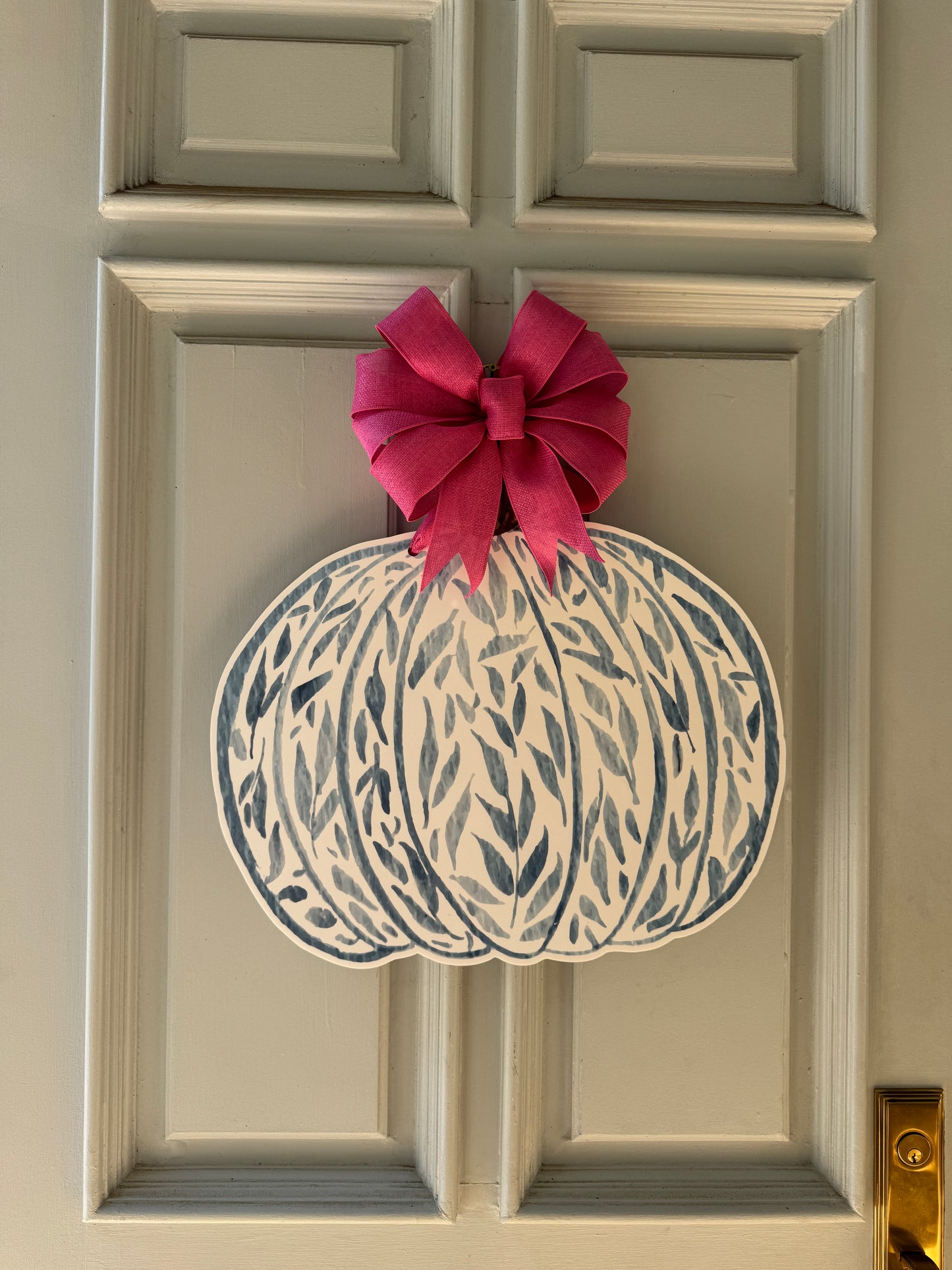 Blue Fern Bloom Door Hanger