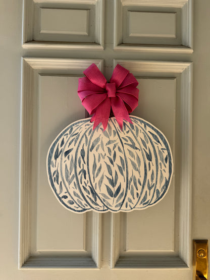 Blue Fern Bloom Door Hanger