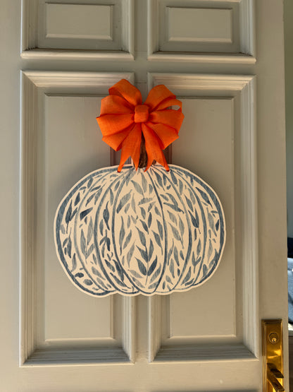 Blue Fern Bloom Door Hanger