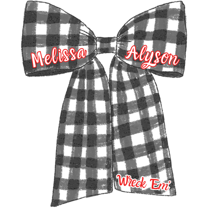 Custom Bows & Books Dorm Room Hanger