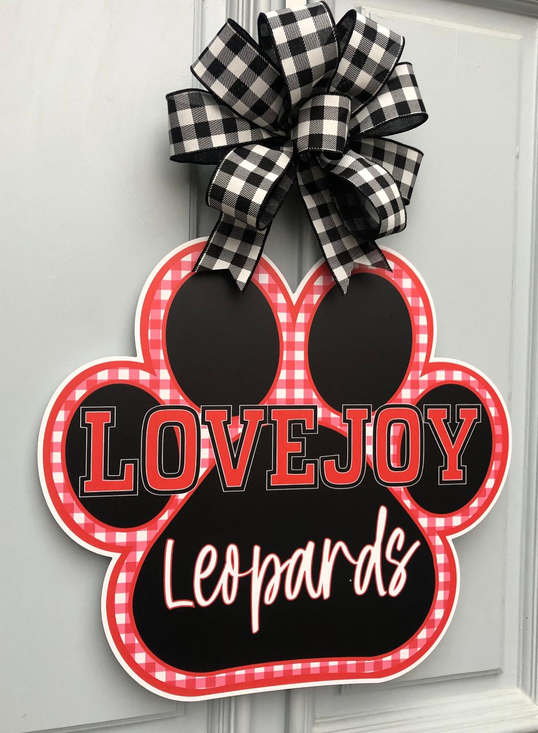 Lovejoy Leopard Door Hanger